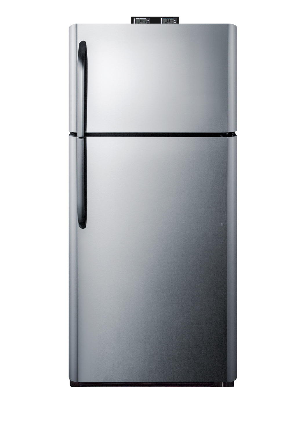 18 cu.ft. break room refrigerator-freezer with factory-installed NIST calibrated alarm/thermometers